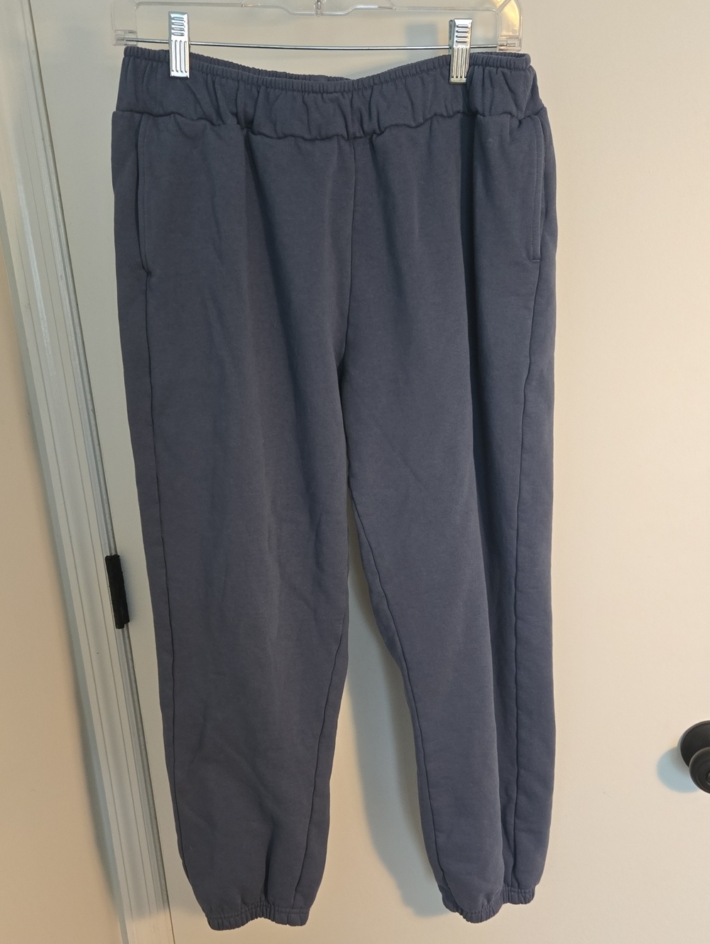 Pact Organic Brushed Fleece Sweatpant Blue Gray L